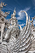 Famous Thailand temple or white temple, Wat Rong Khun,at Chiang Rai province, northern Thailand. 